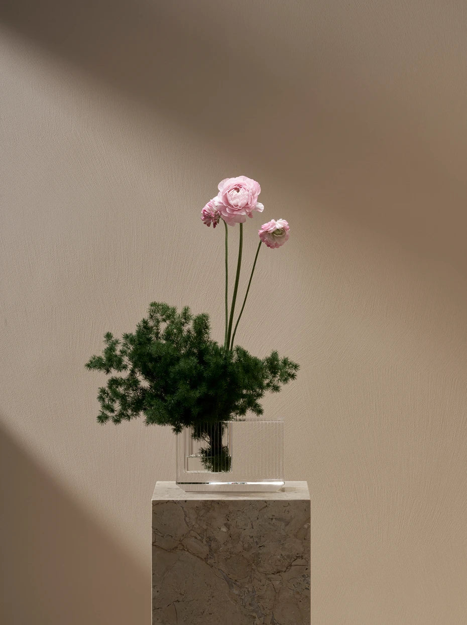 絮雨高透水晶立方花瓶