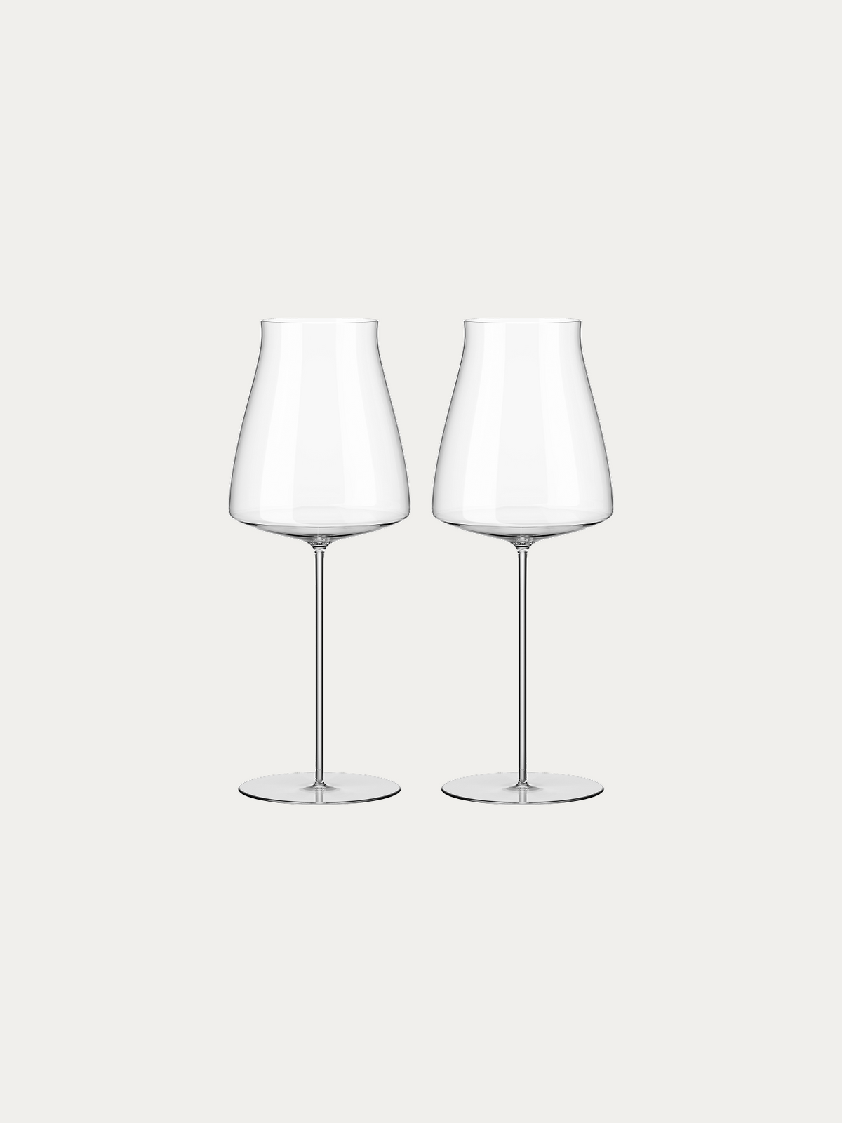RESONG HOME 1833 Wine Glass #02 (Pair), slim shadow curved crystal white wine goblet set of 2, ultra-thin stem elegant wine glass for white wine tasting