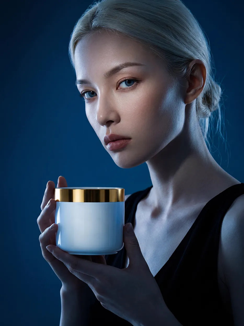 POP Art Ceramic Cup (Silk White), minimalist white porcelain cup with gold rim, luxury home drinking cup