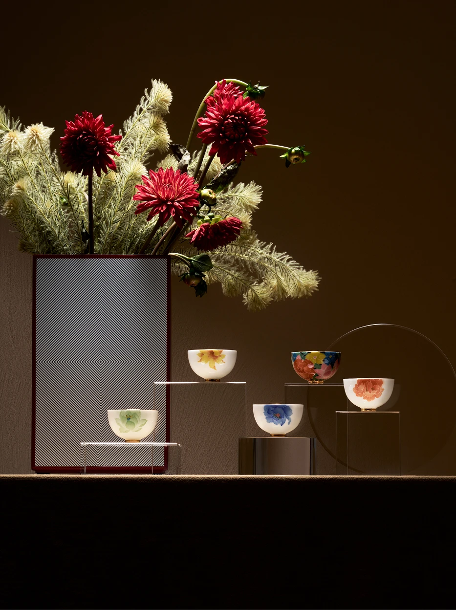 UNDERGLAZE MULTICOLORED Ceramic Cup Set