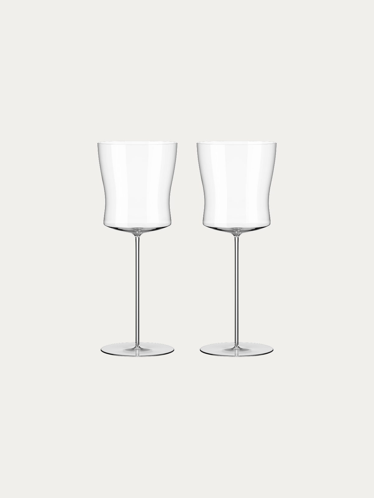 RESONG HOME 1833 Cocktail Glass (Pair), elegant curved waist slim stem crystal goblet set of 2, versatile tall stem glass for cocktail, whiskey & dessert wine